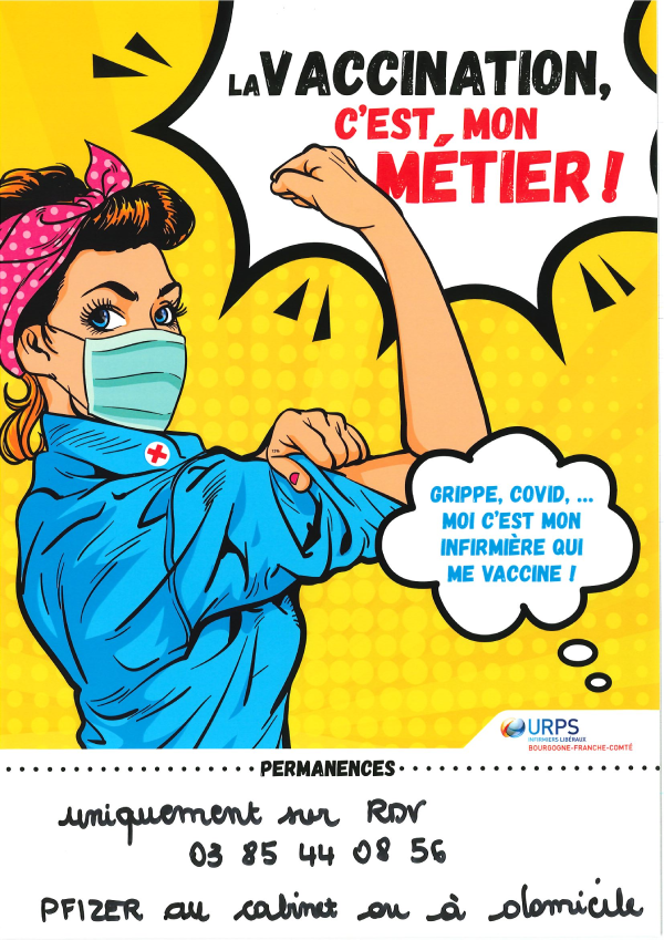 Affiche vaccination PFIZER sur rdv